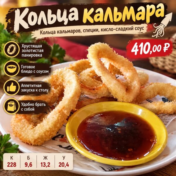 Съёмка меню для кафе и ресторанов